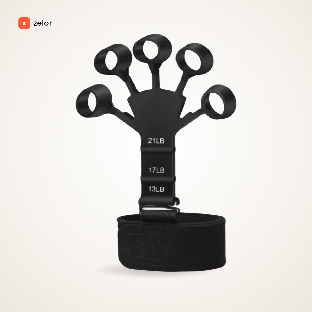 Zelor Flex, extenseur de doigts noir