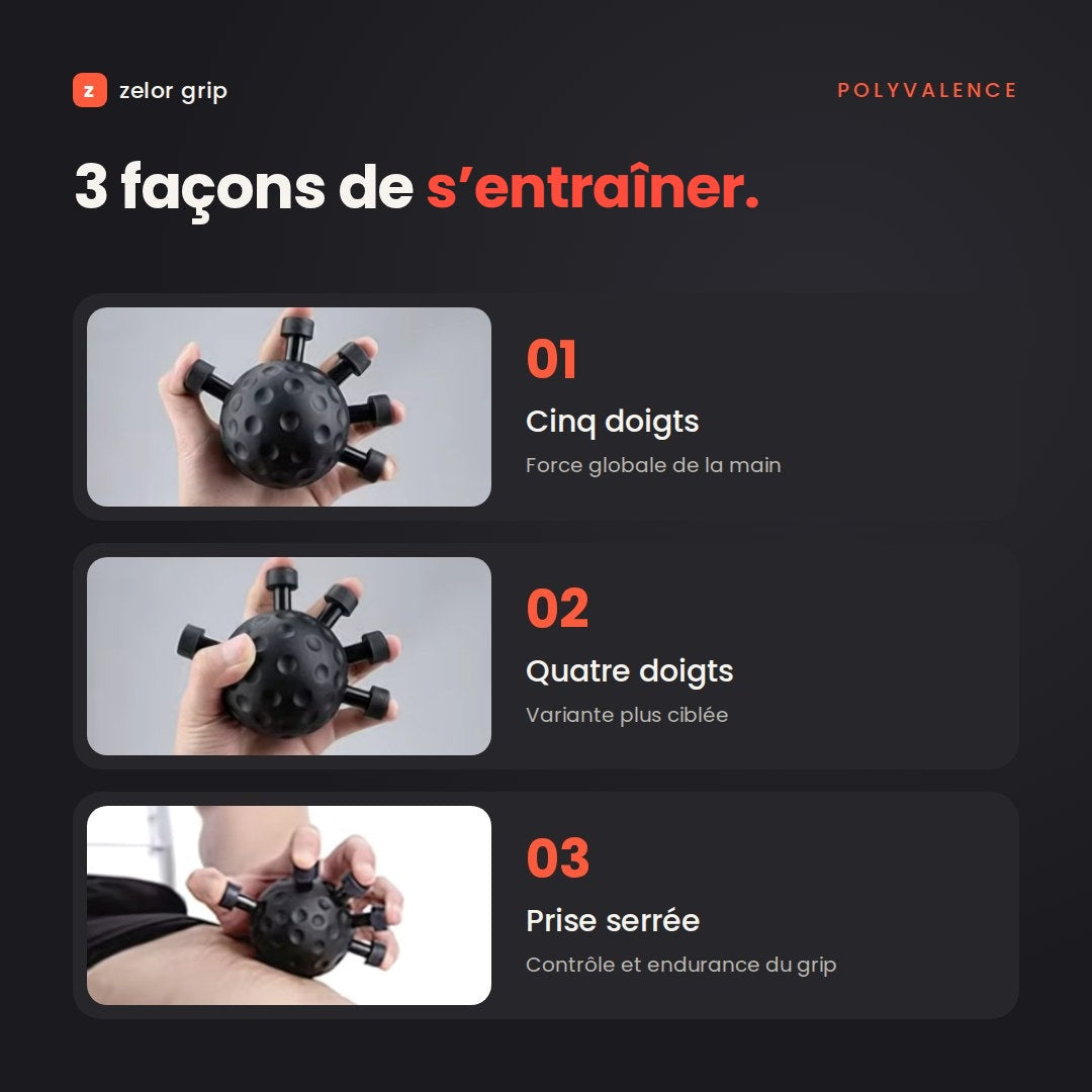 Zelor Grip : 3 façons de s'entraîner