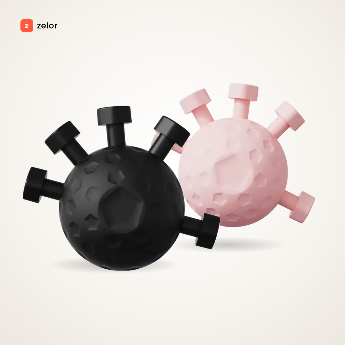 Zelor Grip en noir et en rose