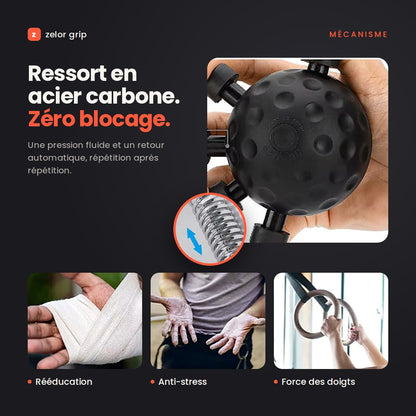 Zelor Grip : ressort en acier carbone, zéro blocage